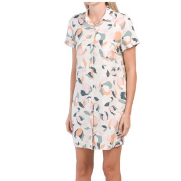 Rachel Zoe 100% Linen Floral Dress with Pockets NWT - Picture 2 of 5